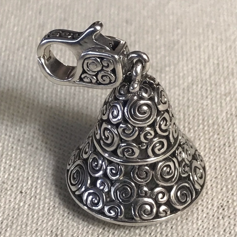 Novica sterling silver bell charm clip